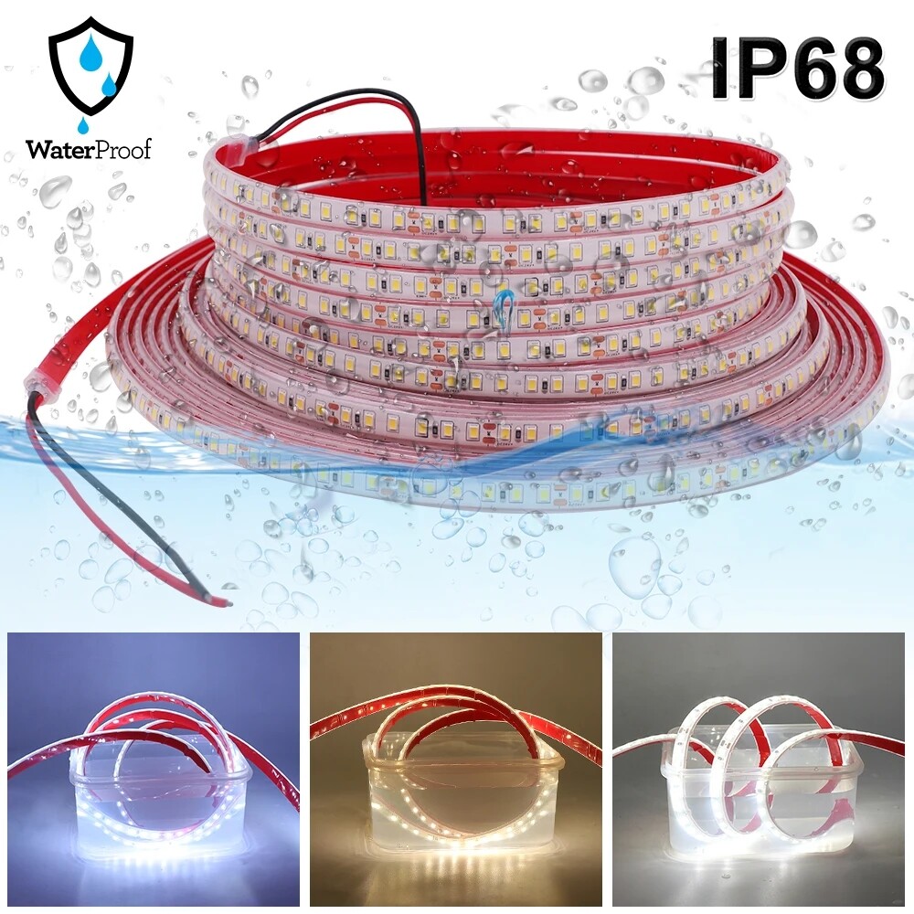 LED Strip Light 12V IP68 Waterproof SMD 2835 For Outdoor Swimming Pool Lighting