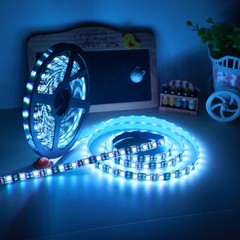5M RGB LED Strip Light Waterproof Black Roll 300 LEDs Color Changing Tape Light