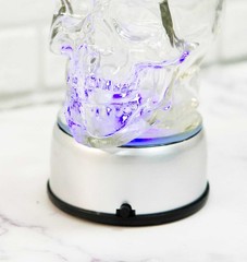 Ebros Rotating Colorful 7 LED Light Mirror Display Base for Crystal Acrylic Art