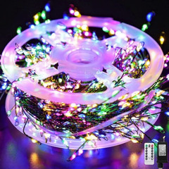 1pc LED Firecracker Fairy String Light Remote Control IP65 Xmas Decor – NEW