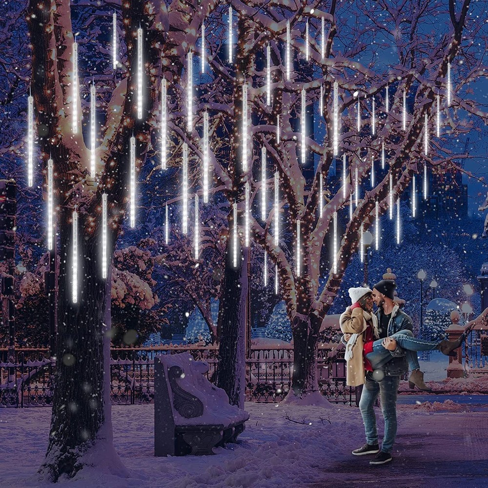 Meteor Shower Rain Lights 50cm 240LED Falling String Light Hanukkah Garden Decor
