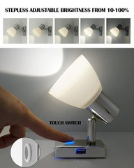 LENKRAD 2 Pack RV Reading Light with USB Port(5V/2A), Interior RV Lights Fros…