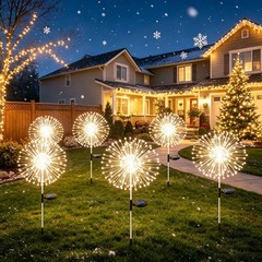 150 LED Solar Firework Lights Outdoor Waterproof Path Lawn Garden Decor Lamp