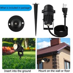 Outdoor Landscape Lights 7W 700LM,110V 120V LED Spot Lights,Waterproof Landsc…