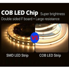 5V 12V 24V COB LED Strip Light Flexible Tape Lights DIY Indoor Cabinet Kitchen