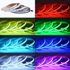 32.8ft RGBIC COB LED Strip Light Addressable WS2811 12V 24V LED Strip 720LEDS/M