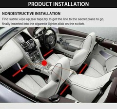 4×9 4×12 LED Car Interior Decor Neon Atmosphere Light Strip With Music Control