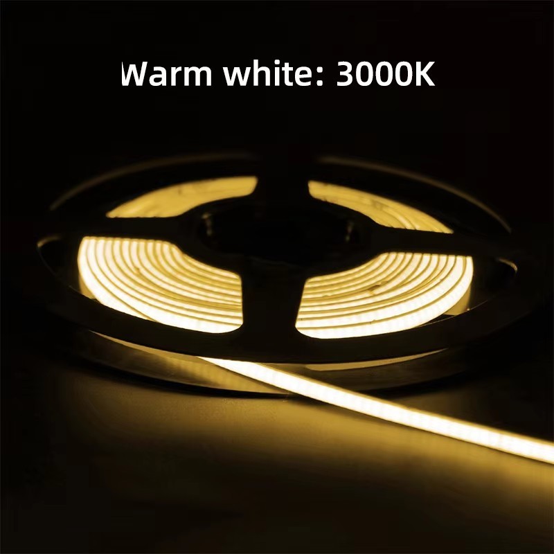Ultra Narrow COB LED Strip Light For Aluminum Groove Home KTV Cabinet Car Decor