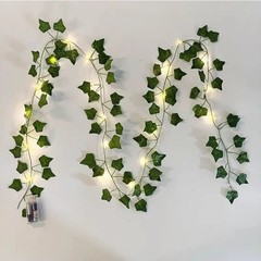 LED Ivy Vine Garland String Lights Artificial Hanging Green Leaves Wall Decor