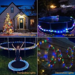 39FT 100LED Solar Rope Tube lamp Waterproof PVC String Lights Outdoor Garden USA