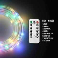 33ft 100 LED Strip Rope Light Tube String Outdoor Garden Party Decoration Lights