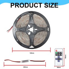 Color LED Strip Lights, Smart Light with IR Remote Control, RGB LED 1ROLL16.4ft