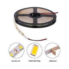 16FT Super Bright Cool White 6000K 5630 SMD 300 LED Strip Lights Flexible DC 12V