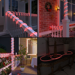 Red LED Rope Lights with Remote, Cuttable Connectable Flexible Tube Lights 8Mode