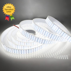 16.4Ft Super Bright Triple Row LED Strip Lights Daylight White 6000K DC12V 1800L