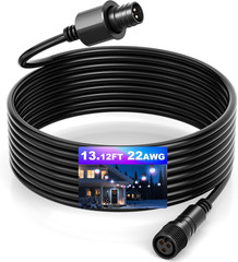 13.12Ft Smart Outdoor String Lights Extension Cord,4M Power Cable with 3-Pin Plu