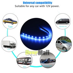 Lot Waterproof 12”/15 DC 12V Motor LED Strip Underbody Light For Car Motorcycle