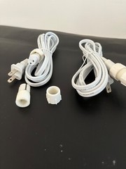 TWO. 2-Wire 1/2″ Rope Light 6′ Power Cords