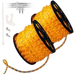 Assorted Sizes 3/8″ Orange LED Rope Lighting Flexible Indoor Outdoor Christmas