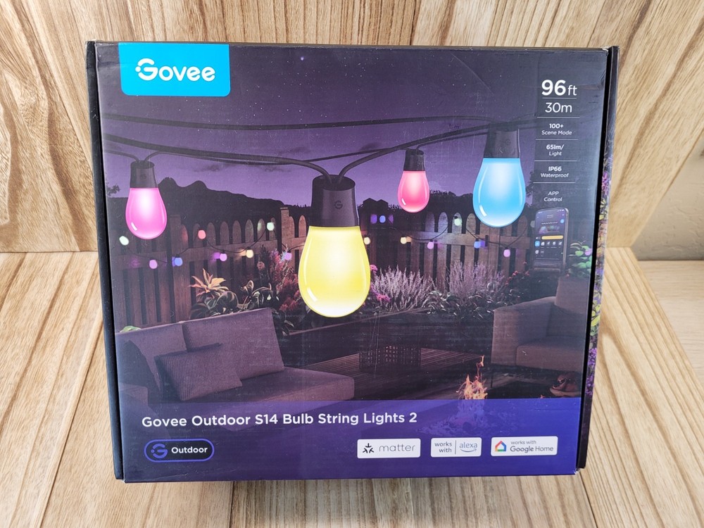 Govee S14 Bulb Outdoor String Lights 2 96FT H702B RGBICW Smart