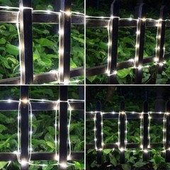 Solar Rope Lights Outdoor Waterproof LED 33ft 100LEd For Garden Yard Fence Parts
