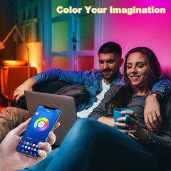 DAYBETTER 100ft LED Strip Lights,USB Powered,App Control and Music Sync, Color C