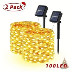 100 LED Solar Fairy String Light Copper Wire Outdoor Waterproof Garden Decor