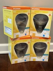 Sylvania 100W Glass – LED – 40° – Flood Light – Warm White – Dimmable – 4 Pack