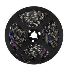 5M RGB 5050 SMD 300 LED Strip Light Bright Lamp DC 12V Black PCB Non-Waterproof