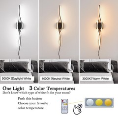 Daunton Plug In Wall Sconces Set Of 2 Modern Plug In Sconce Remote Dimmable Led