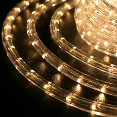 Assorted Size 1/2″ Thick Warm White LED Rope Lighting Outdoor Christmas Tree