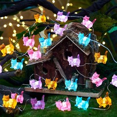 Cat Decor Indoor Fairy String Light 10 FT 30 LED Battery/USB Operated Kids