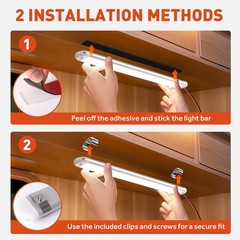 4Pcs 12V Interior LED Light Bar 120LED 2800LM Strip Lights 6000K ON/Off Switch