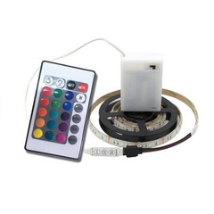 Battery Powered 5050 SMD RGB LED Strip Light Flexible Waterproof Remote Control