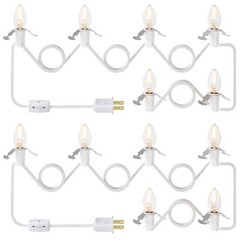12ft Accessory Cord With 6 Led Light Bulbs Christmas Village Lights Replacement