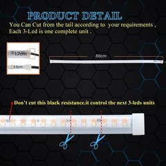 Universal Fit 60cm LED Strip Lights for Cars & Motorcycles – Easy Install