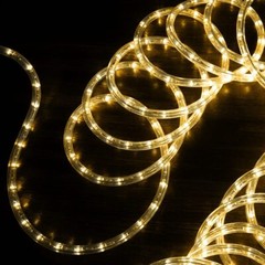 Warm White 8-Mode LED Outdoor Waterproof Rope Light 10′ 25′ 50′ 100′ 150′ 300’ft