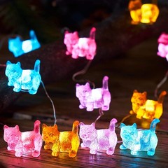 Cat Decor Indoor Fairy String Light 10 FT 30 LED Battery/USB Operated Kids