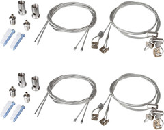 4 Pack Light Suspension Kit, 3.2 Ft Adjustable Grow Light Hanger Wire, Steel Ce