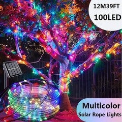 100 LED Solar Rope Lights Outdoor Garden Decor Pathway Waterproof String Lights