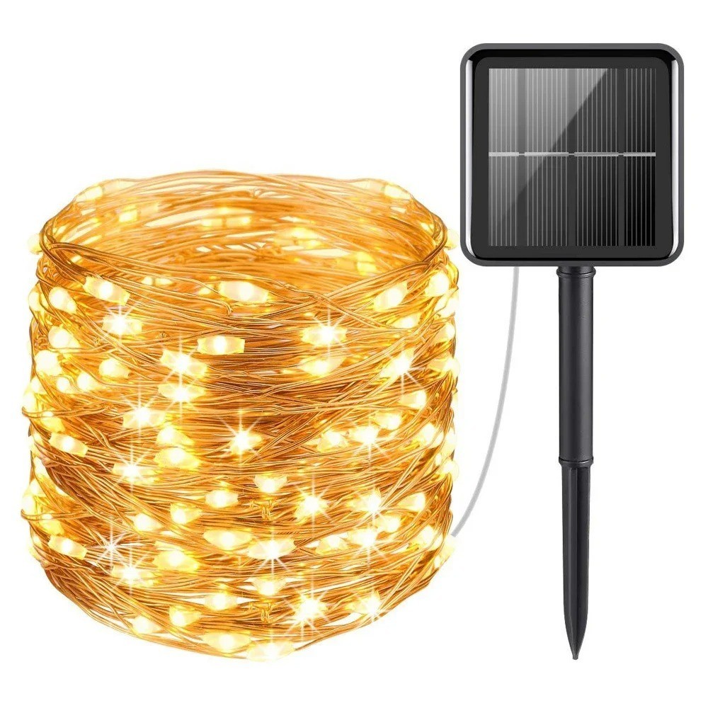 Solar Fairy Lights Outdoor, 2Pack 200 66FT White Twinkle Solar String Lights,…