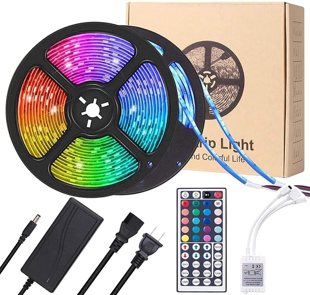 USA 32ft LED Strip Lights Remote Control Bedroom for Indoor Outdoor Use
