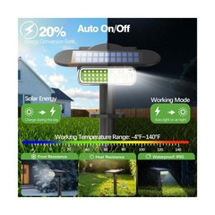 2025 Upgraded Solar Lights Outdoor Waterproof IP68, 36 LEDs 3 Light… Fast Ship