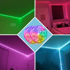 200Ft LED Strip Lights, with 44 Keys Remote Control, Dimmable RGB Color Changing