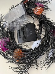 6 Ft 45 LED Halloween Willow Vine Twig Garland Decorations [8 Modes & Timer]