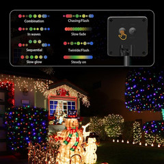 6-Pack Solar String Lights, 600 LED Extra-Long 236Ft Solar Christmas Lights Outd