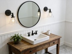 Phansthy Black Industrial Wall Sconce Light Single Light Wall Lamp 7.3 Inches