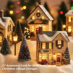 4 Pack Accessory Cord with LED Night Light Bulbs – White Cord with On/Off Switch
