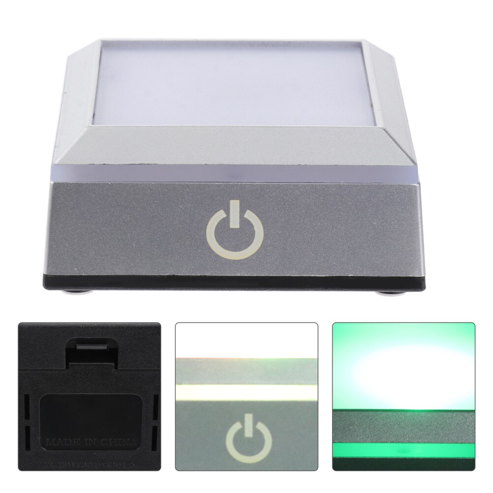 Colorful Led Light Base Display Stand With Usb For 3D Crystal And Glass Art