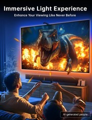 TV LED Backlight with Sensor, 14.7ft Cuttable RGB Lights That Change with TV
